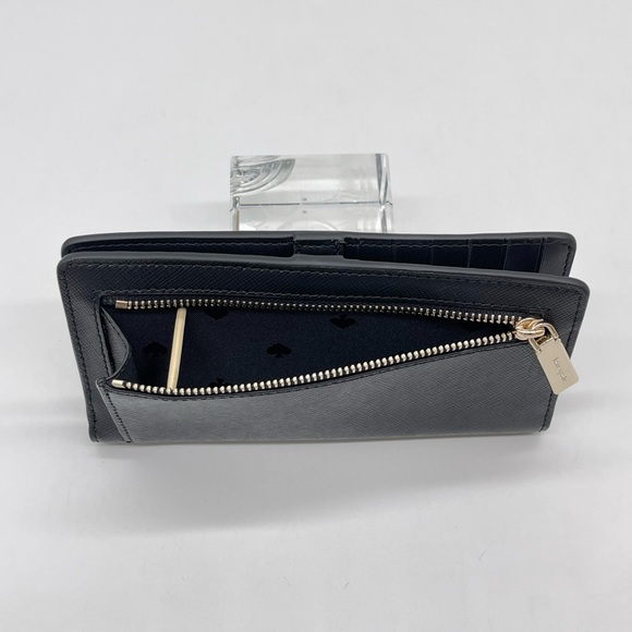 Kate Spade Large Slim Bifold Wallet Black - Picture 8 of 8